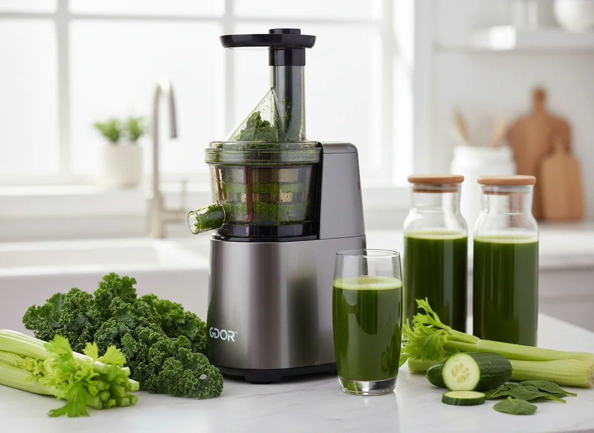 Cold press juicer preserving nutrients