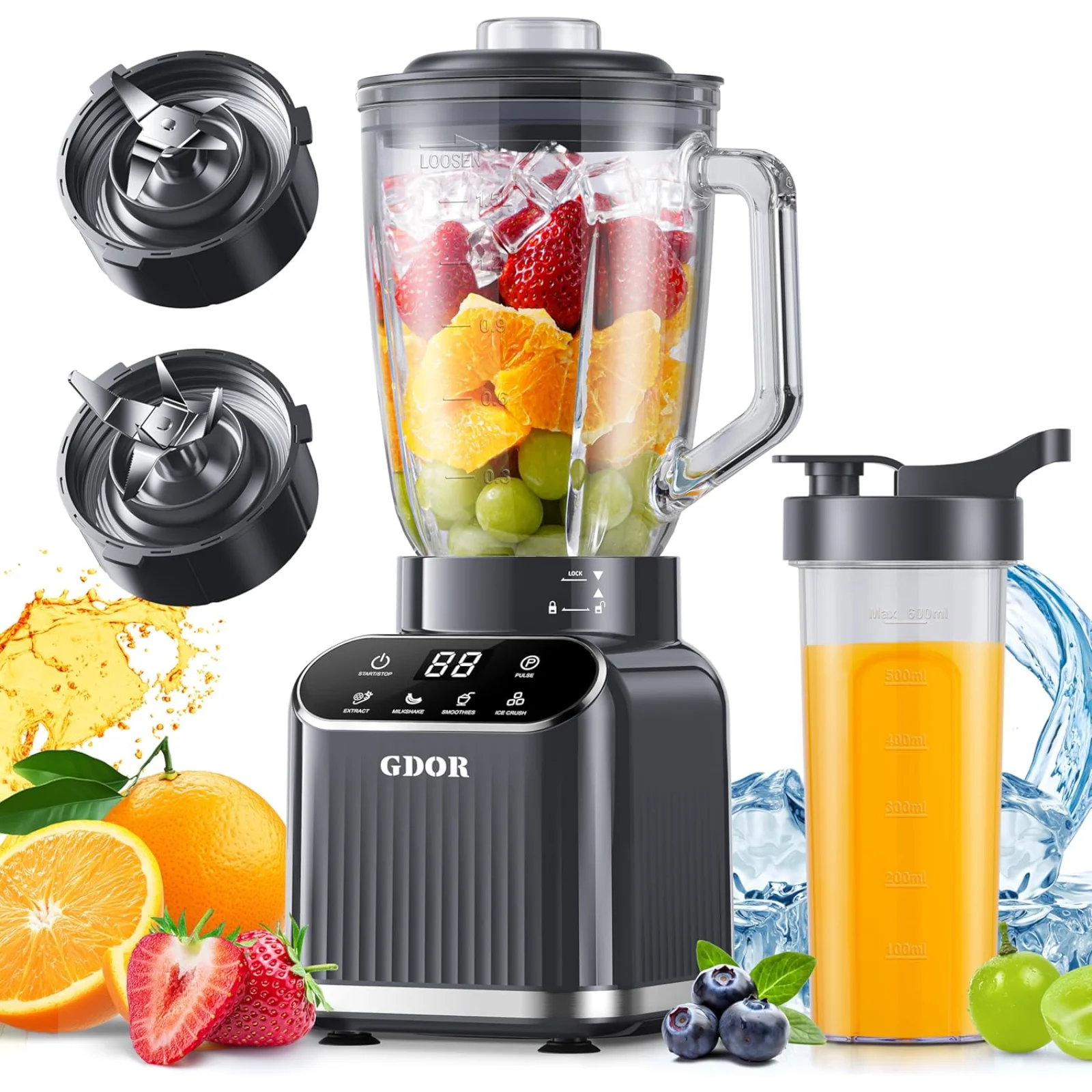 GDOR Professional Blender Gray